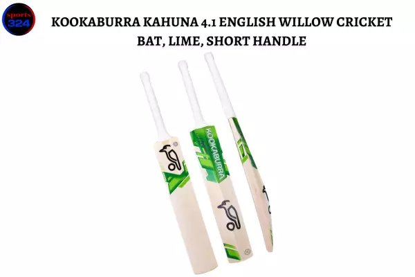 Kookaburra Kahuna 4.1 English Willow Cricket Bat, Lime, Short Handle