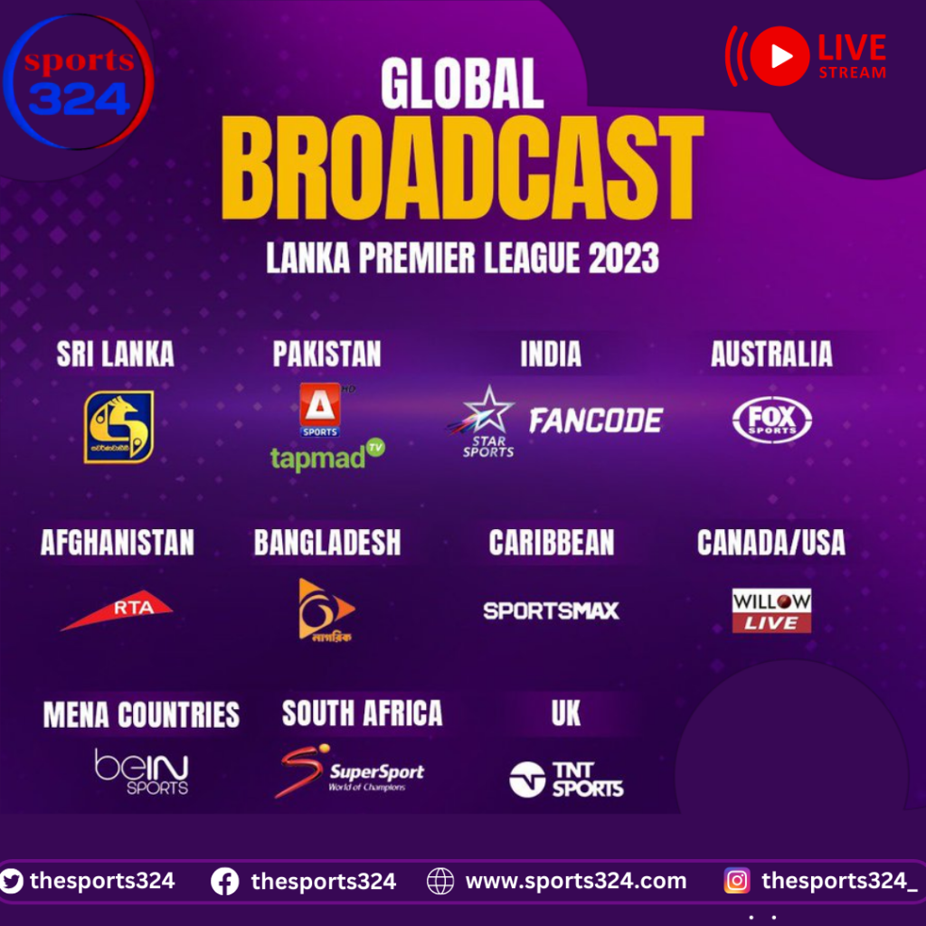 Lanka Premier League - LPL Live Cricket Streaming, Country Wise 2023