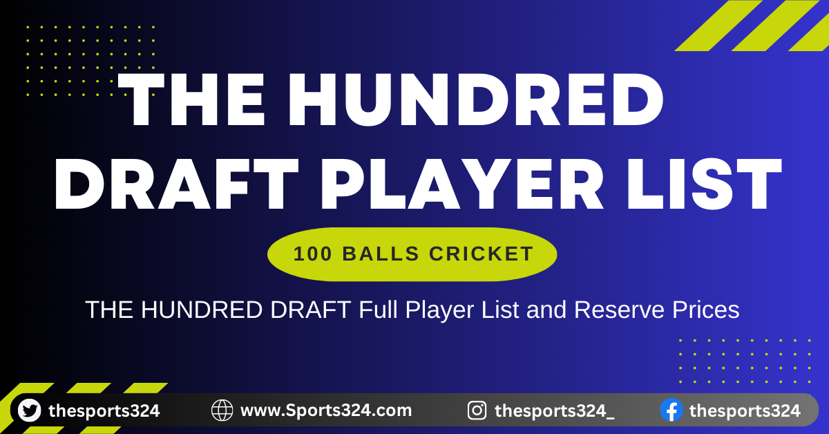 THE HUNDRED DRAFT Full Player List and Reserve Prices