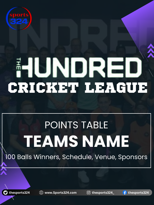 The Hundred Balls Winners, Schedule, Venue, sponsors, Team name. Points Tables the hundred cricket league